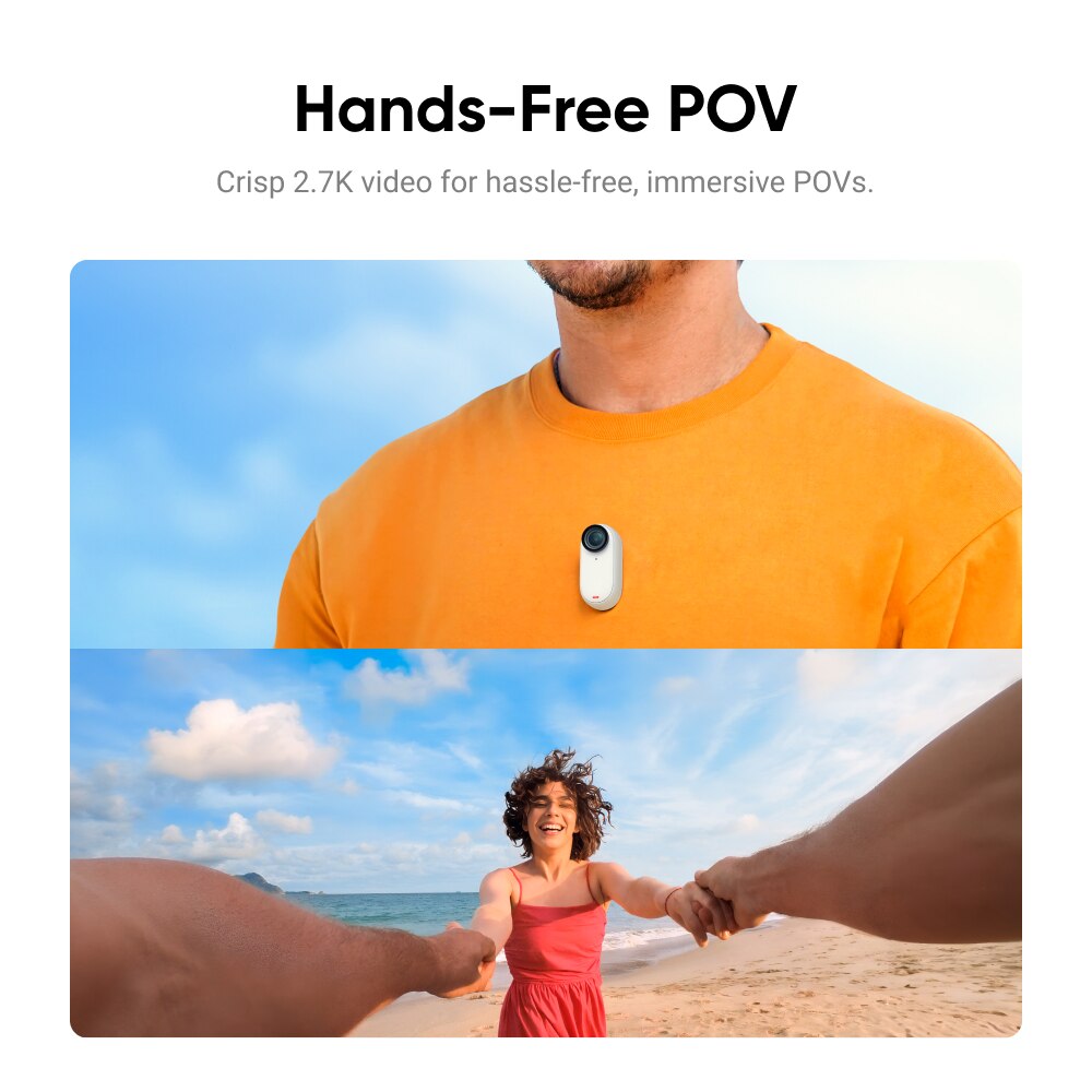 Hands-Free POV Crisp 2.7K video for hassle-free, immersive POV