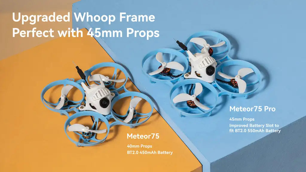 BETAFPV Meteor75 Pro Brushless Whoop Quadcopter 14 Upgraded Whoop Frame Perfect with X Smm Props Meteor75 Pro