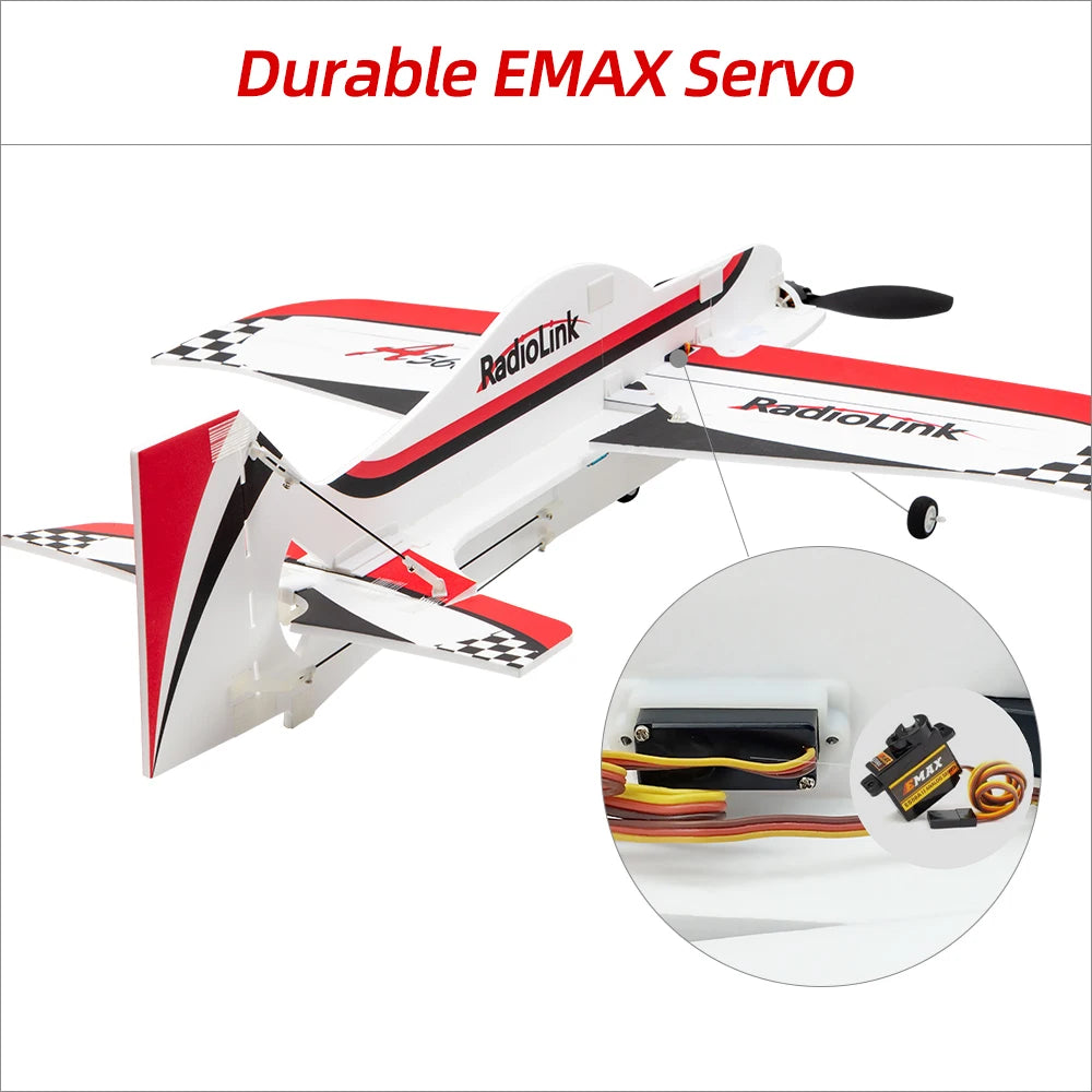 Radiolink A560 Airplane - RTF PNP 4CH RC Plane 580mm Wingspan 6 Modes Ready to Fly 3D EPP Trainer Beginner Set Gyro Assist System 13 Radiolink A560 Airplane, Durable EMAX Servo RadioLink ECo1/nk MA