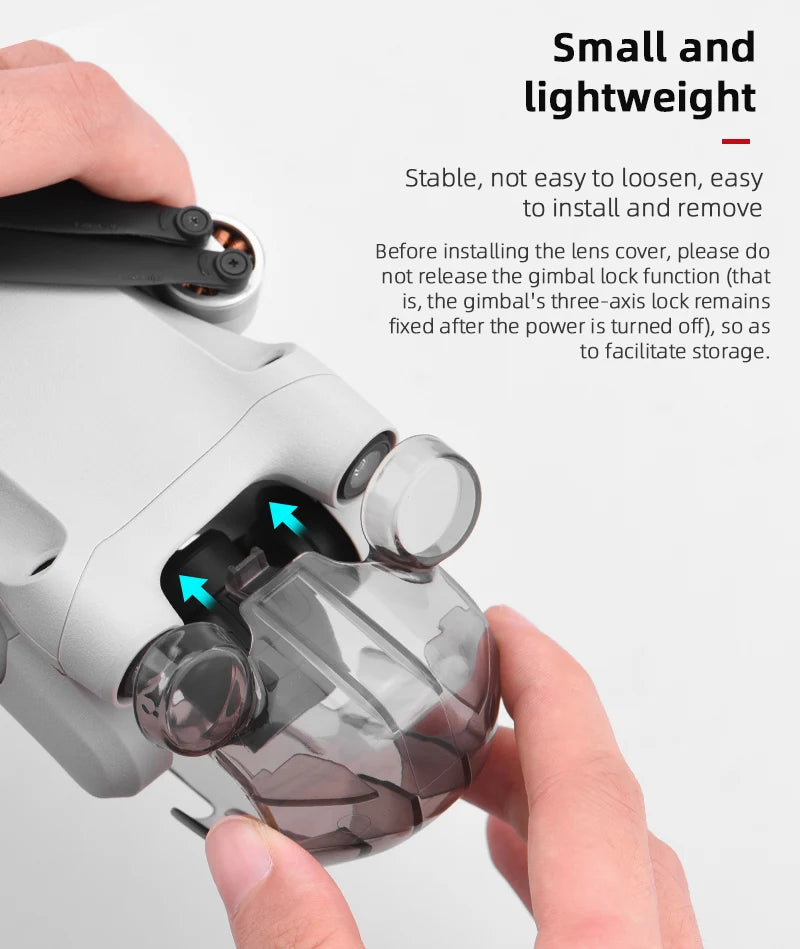 Folding Landing Gear for DJI MINI 3 PRO Drone, the gimbal's three-axis lock remains fixed after the power is turned