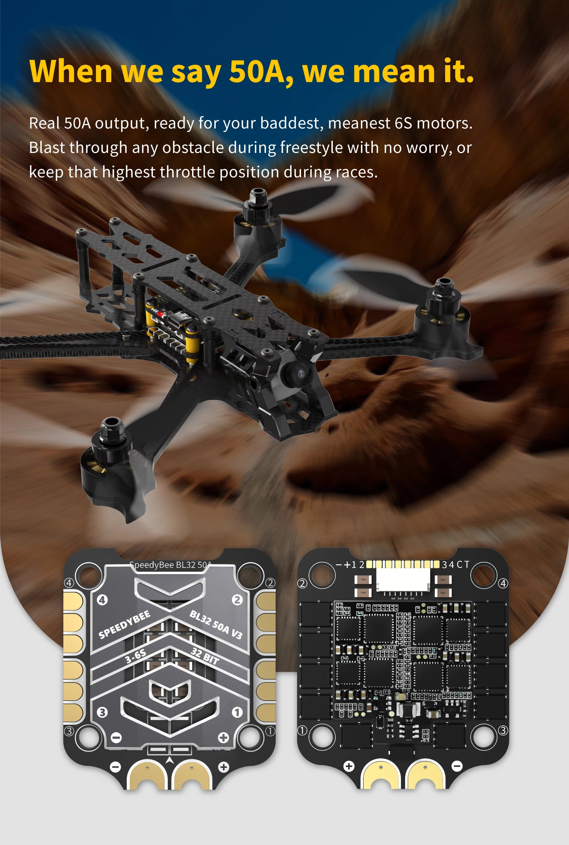 SpeedyBee F7 V3 BL32 50A 30x30 Stack Blackbox Data Analyze iNAV Betaflight Emuflight Wireless Firmware Flasher 21 SpeedyBee F7 V3 BL32 50A 30x30 Stack, real 50A output, ready for your baddest, meanest 6S motors