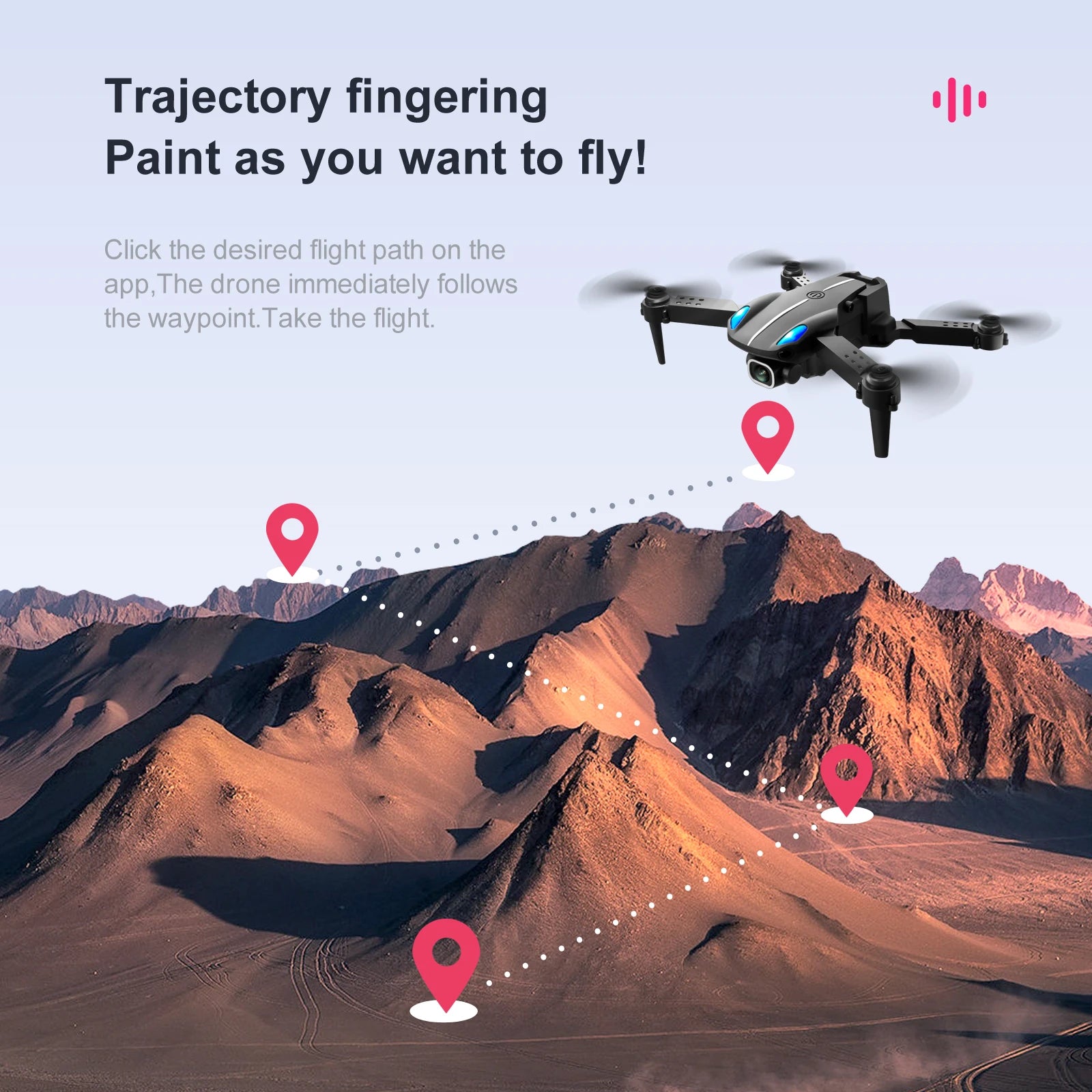 drone follows the waypoint take the flight: 0 - 