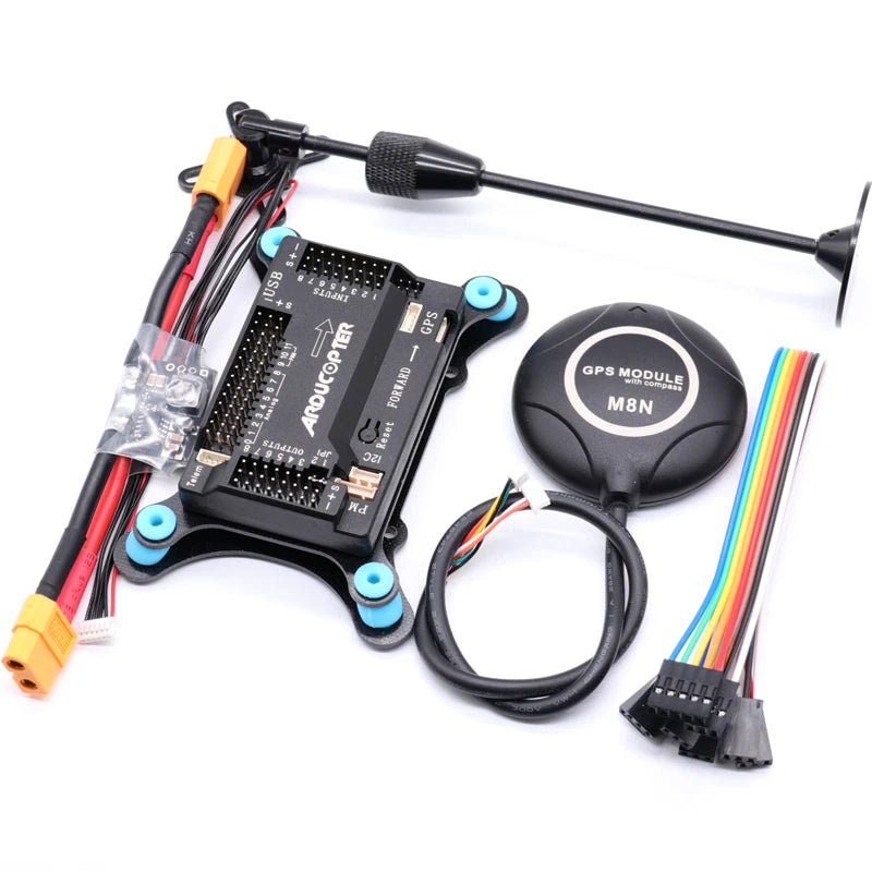 APM2.8 APM 2.8 flight controller Ardupilot +M8N GPS built-in compass +gps stand+shock absorber for RC Quadcopter Multicopter 20 the new version adopts US LP2985-3.3, 16V withstand voltage,