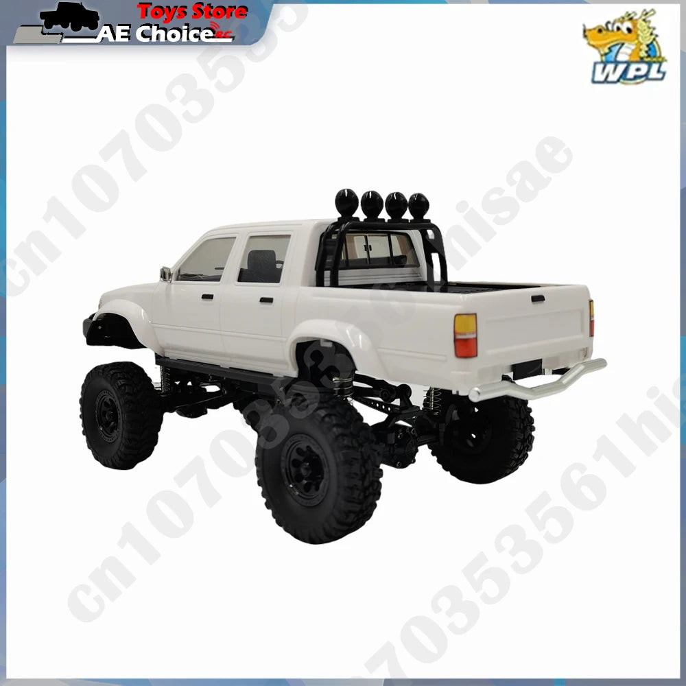 Gari la RC WPL C64-1 1:16 2.4G 4WD Pick-up yenye Taa za LED, Chaji ya USB 7.4V, Inafaa kwa Barabara Mbaya, Tayari Kutumika (RTR)