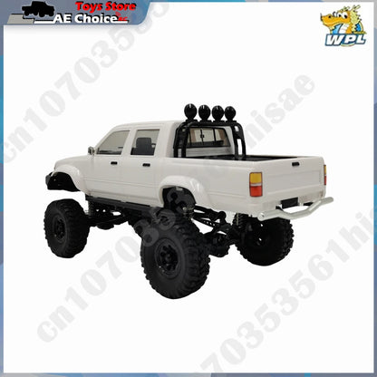 Gari la RC WPL C64-1 1:16 2.4G 4WD Pick-up yenye Taa za LED, Chaji ya USB 7.4V, Inafaa kwa Barabara Mbaya, Tayari Kutumika (RTR)