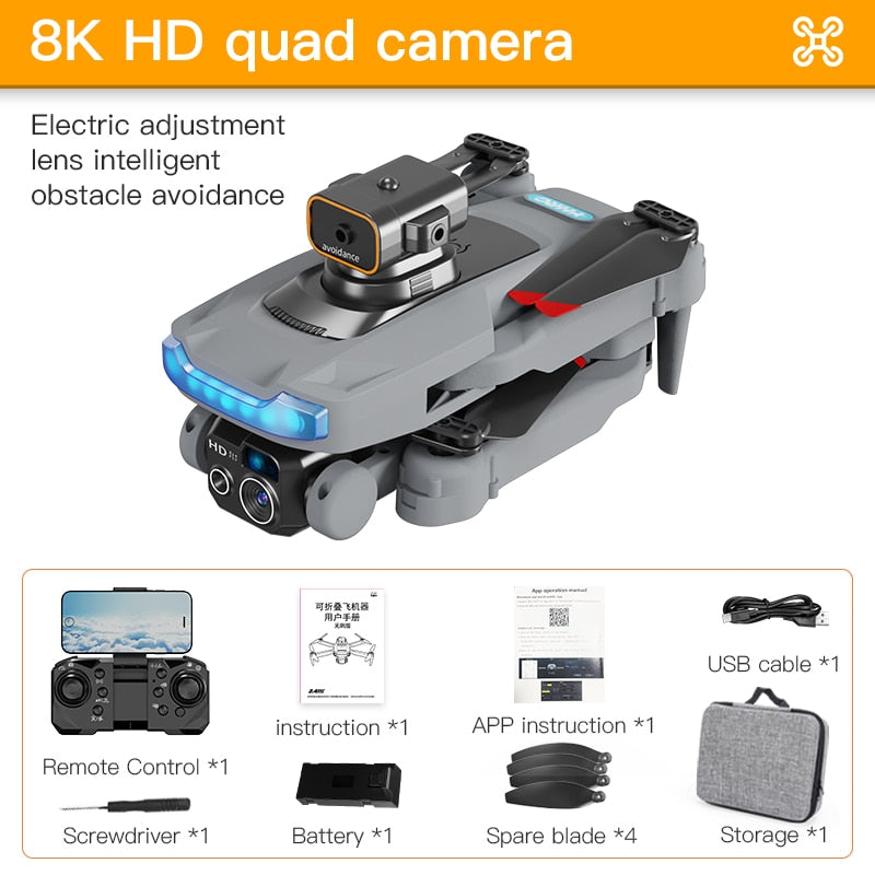 P15 Drone, 8K HD quad camera Electric adjustment lens intelligent obstacle avoidance 45270