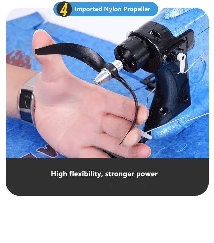 3 in 1 Large RC Glider Plane, Imported Nylon Propeller High flexibility, stronger