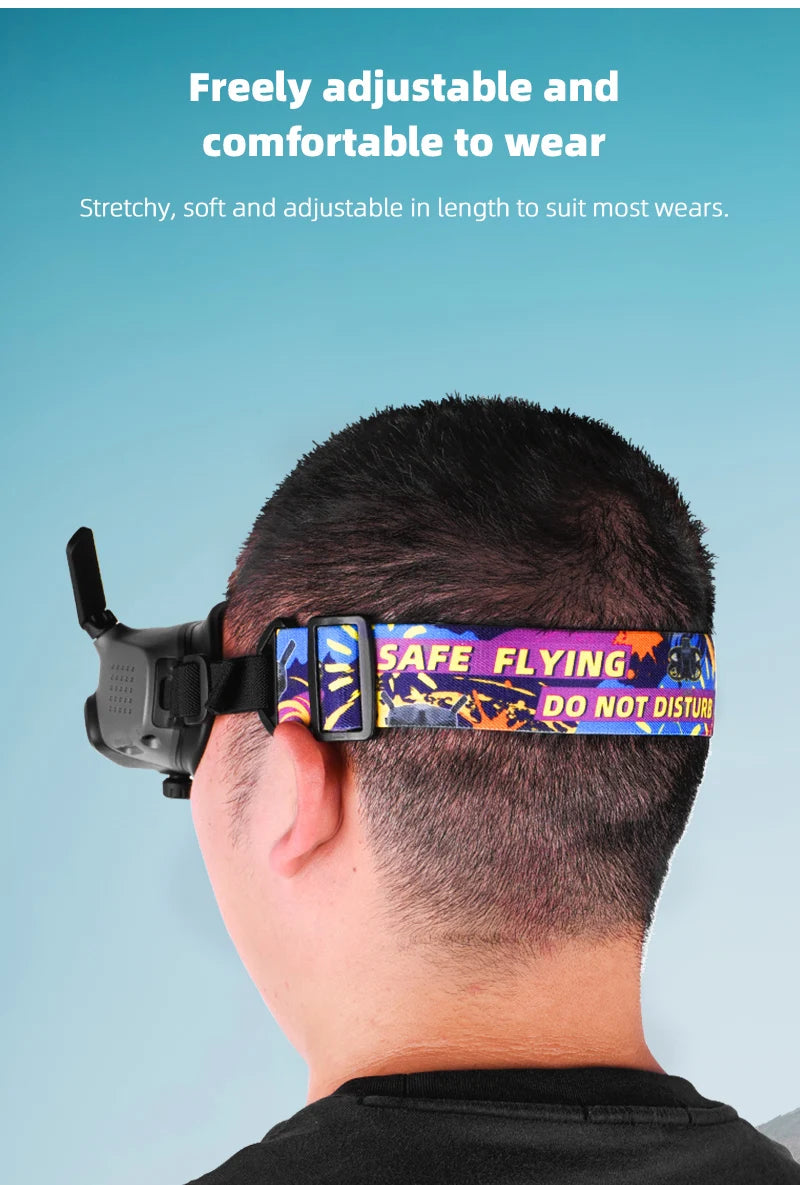 Eye Mask/Pad for DJI AVATA Goggles 2, freely adjustable and comfortable to wear Stretchy, soft and adjustable in length to suit most wear