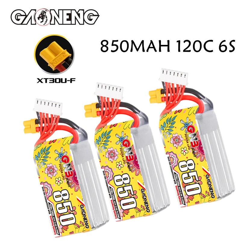 GaoNeng GNB 6S HV 22.8V 850mAh 120C Lipo Battery  For FPV Racing Drone