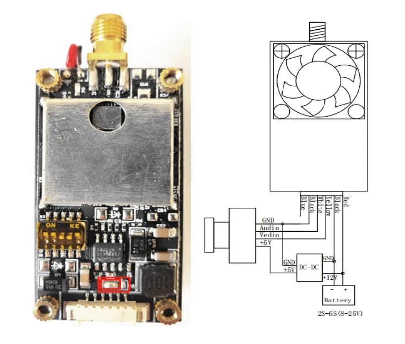 TS582000 5.8Ghz 2W VTX, TS582000 5.8Ghz