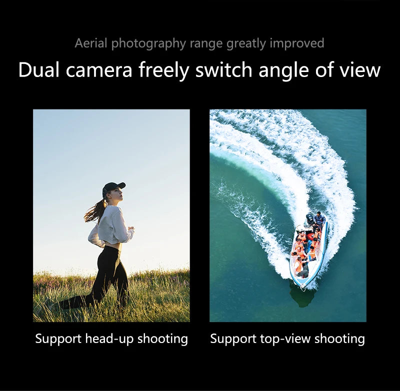 XKJ E99 RC Mini Drone - 4K 1080P 720P Dual Camera WIFI FPV Aerial Photography Helicopter Foldable Quadcopter Dron Toys 30 XKJ E99 RC Mini Drone, aerial photography range greatly improved dual camera freely switch angle of view support head