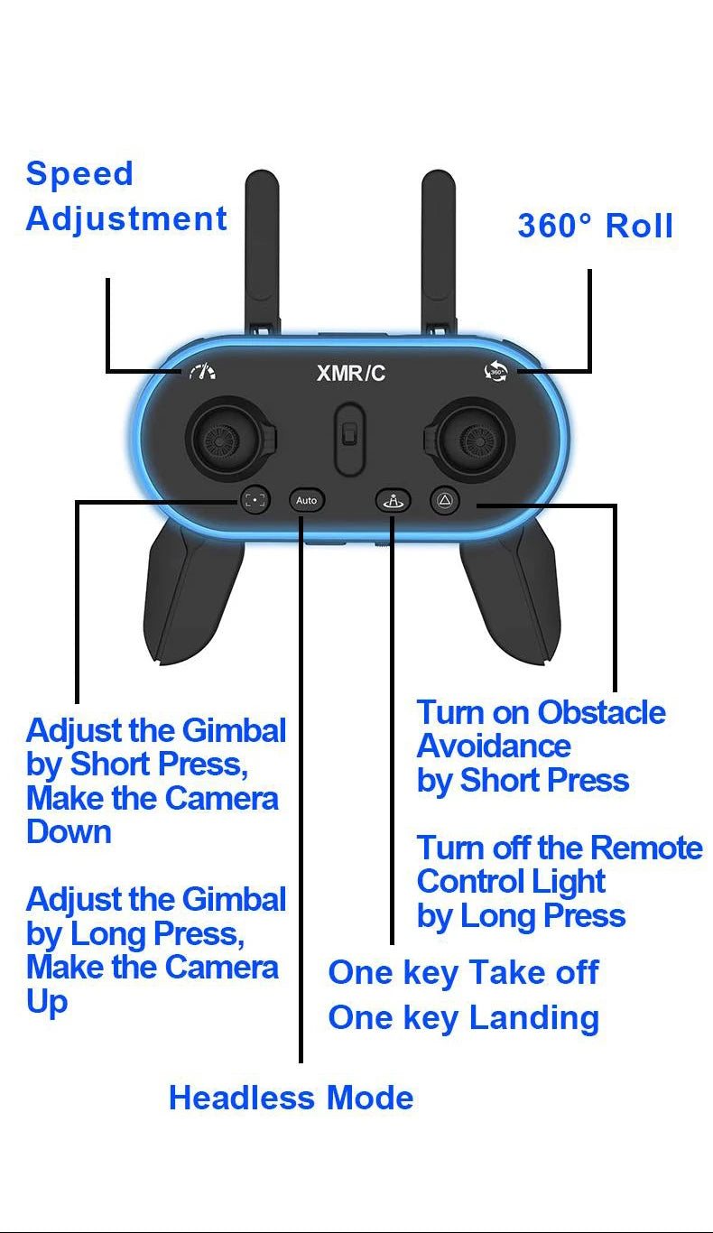 M6 Drone - 2024 new mini drone 4k profesional drones with camera hd 4k intelligent Obstacle Avoidance Drone remote control helicopter 24 M6 Drone, speed adjustment 360* roll xmric auto tur on obstacle