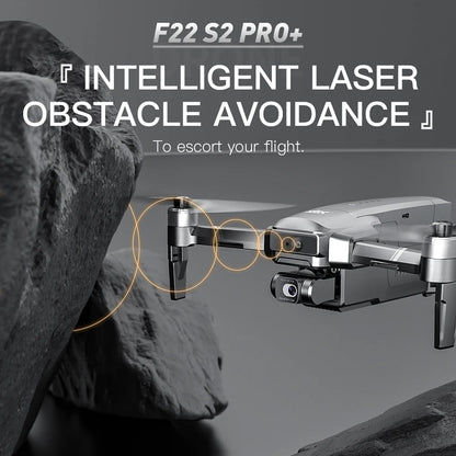 SJRC F22 S2 Pro + Drone, F22 S2 Pro+ features intelligent laser obstacle avoidance technology to safely navigate your flight.