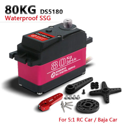 DSServo DS5180 - 80Kg  high torque Digital Servo for Redcat HPI Baja 5B SS RC servo Car compatible SAVOX-0236