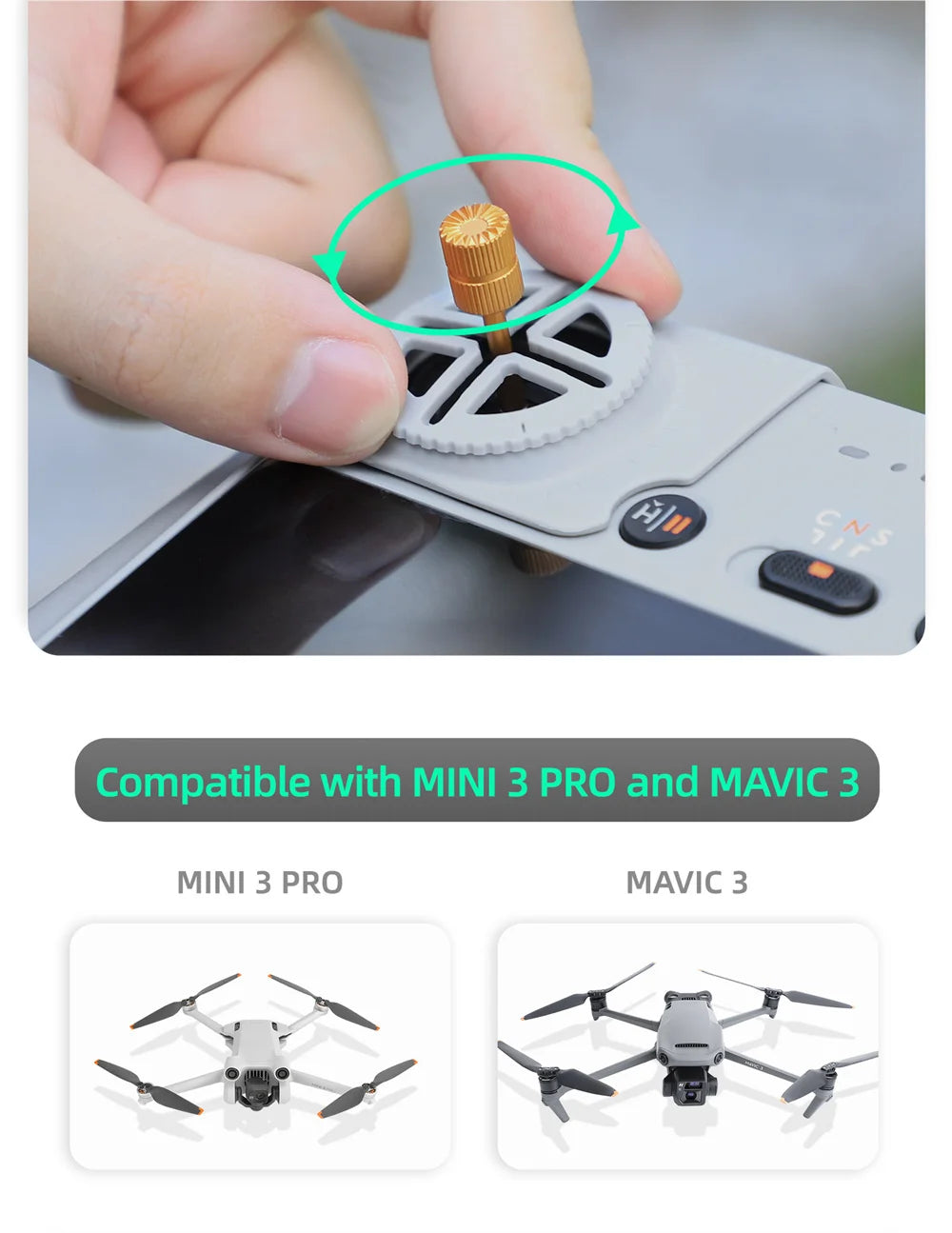 For DJI Mini 3 Pro Remote Control Sunhood 2in1 Controller Protector For DJI RC Hard Case Sun Hood Mini3 Accessories Cover Set 29 TENENELE Aircraf operates at 2.4GHz . DJI Mini 3 Pro