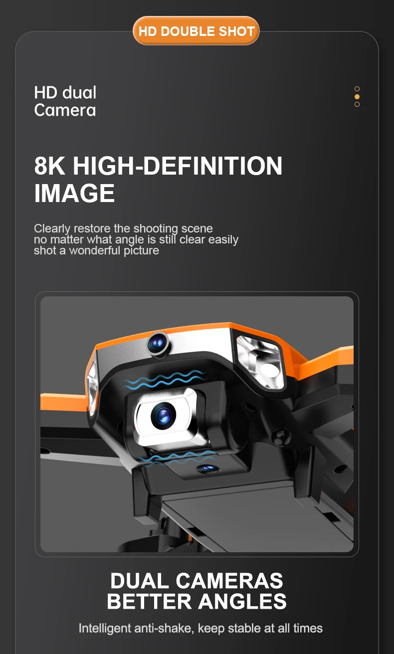 R2S Drone /US30 Drone - 4K Professional Aerial Photography Aircraft Mini Obstacle Avoidance 8K Drone Equipped With Camera 5000M Gift 40 R2S Drone, double shot hd dual camera 8k high-definition