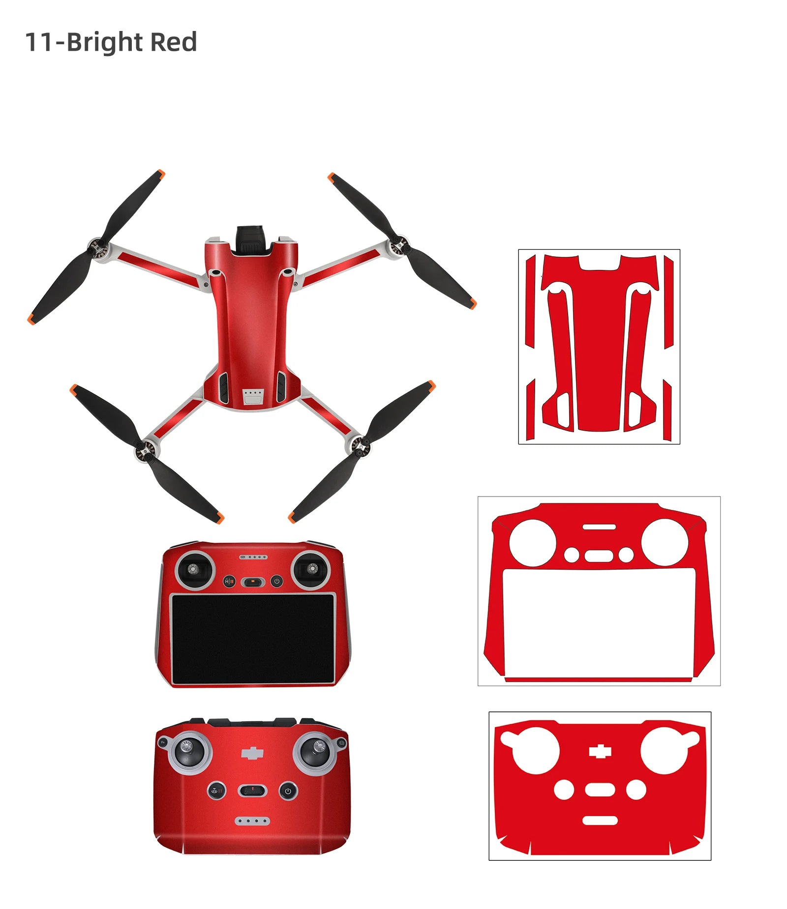 For DJI Mini 3 Pro Stickers Drone Protective Film Waterproof Remote Decals Full Cover Skin For DJI Mini 3 Pro Drone Accessories 48 DJI mini 3 pro stickers Stickers stick repeatedly without leaving glue 2.Imported removable P