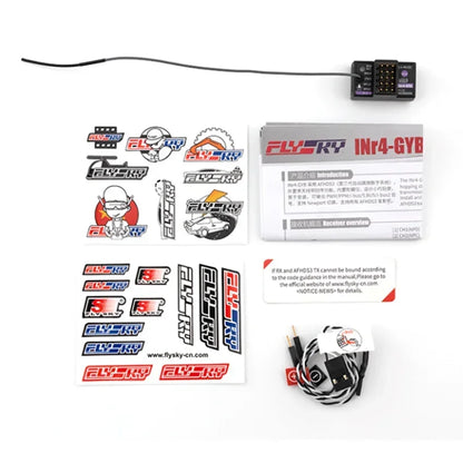 FlySky INr4-GYB Receiver - NB4/PRO Built-In Gyroscope Function Supports AFHDS 3 Transmitters for Rc Drift Car Rc Model Parts