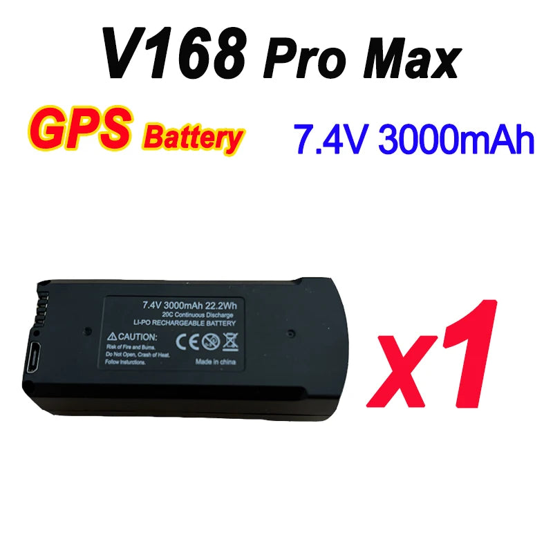 Original V168 Drone Battery, Rechargeable battery for V168 Pro Max drones.