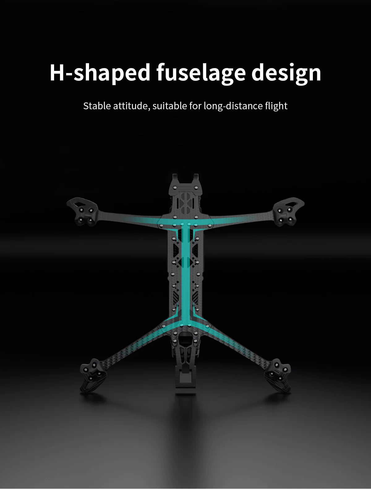 GEP-MOZ7 Frame 7Inch Parts Propeller Accessory, H-shaped fuselage design Stable attitude, suitable for long-distance