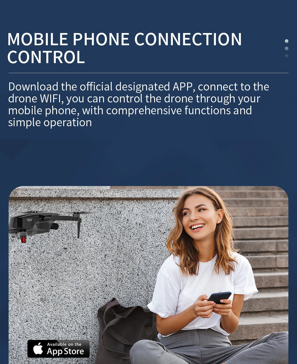 SG907 MAX GPS Drone, Download the official designated APP, connect to the drone WIFI, you can control the drone