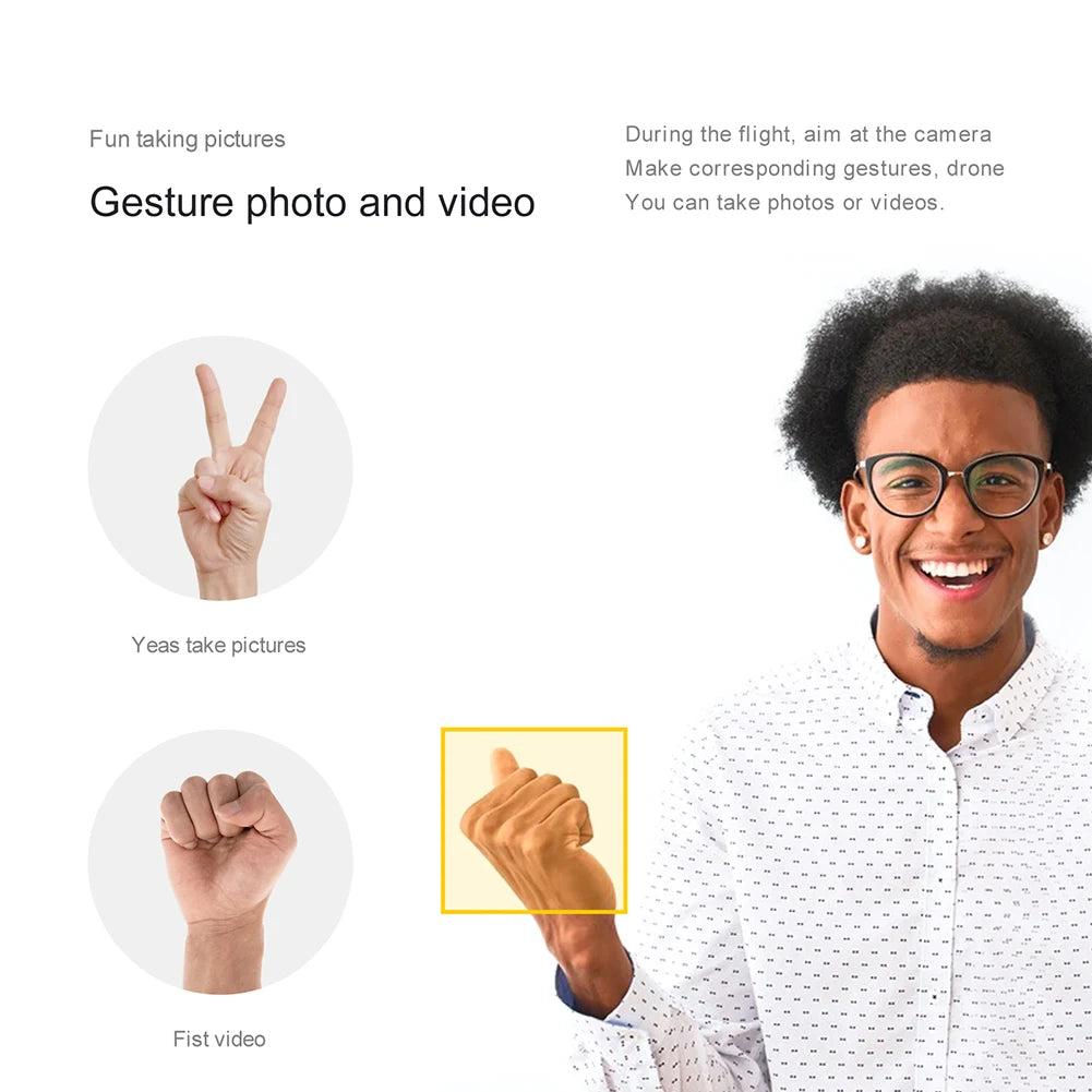 YLRC S65 Drone - 4K HD Camera WiFi Headless Mode 2.4GHz Foldable Quadcopter Toys Real-time transmission Helicopter Toys 39 YLRC S65 Drone, yeas take pictures fist video you can take