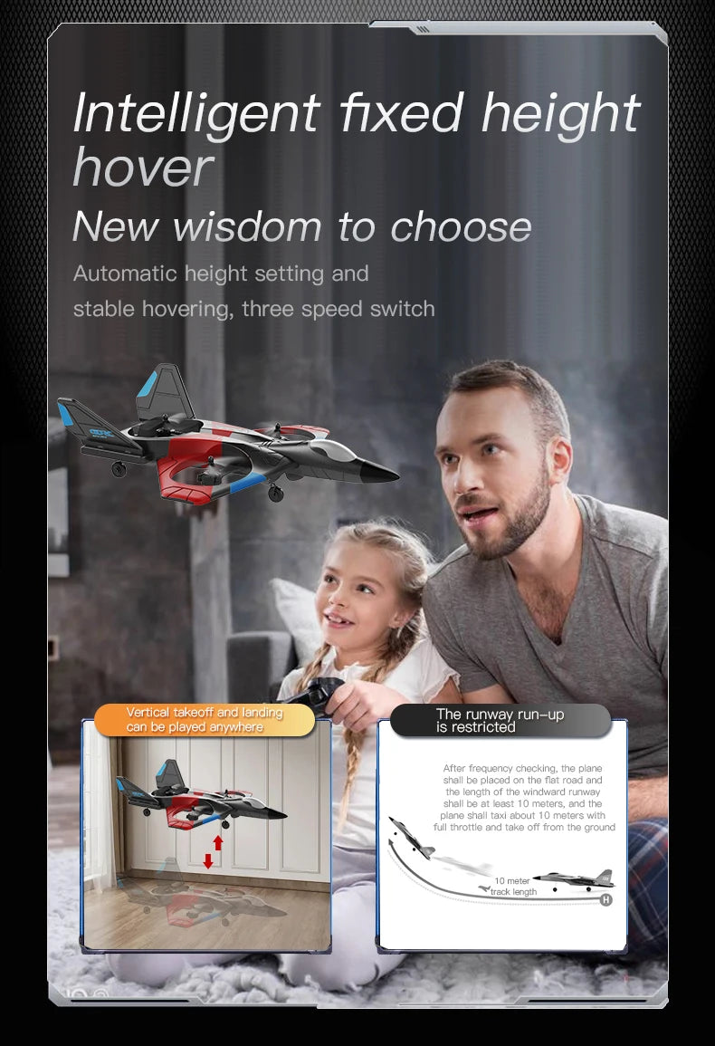 V27 RC Airplane - 2023 New 2.4G Remote Control Fighter Hobby Plane Glider Airplane EPP Foam Toys RC drone Kids Gift 29 V27 RC Airplane, the plane shall taxi about 10 meters wiin full trottle and take off from the grc