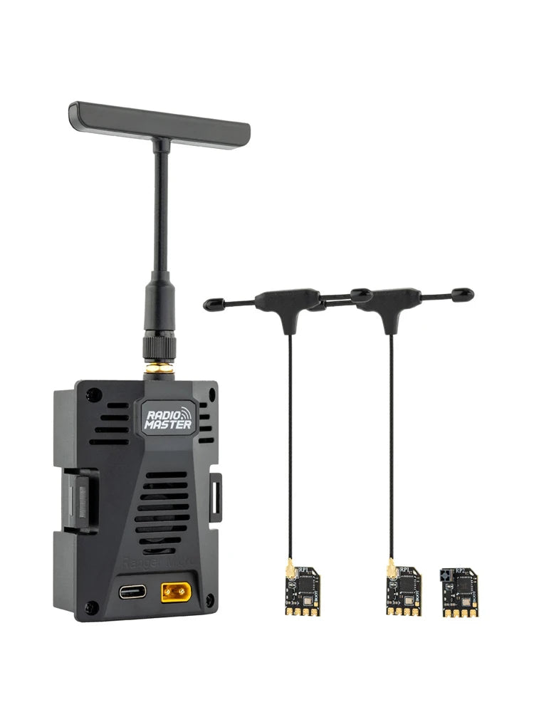 RadioMaster Ranger Micro 2.4GHz ELRS Module Combo Set for TX16S TX12 MKII 8 Featuring up to 1W output, F-1000Hz refresh rates and a high efficiency