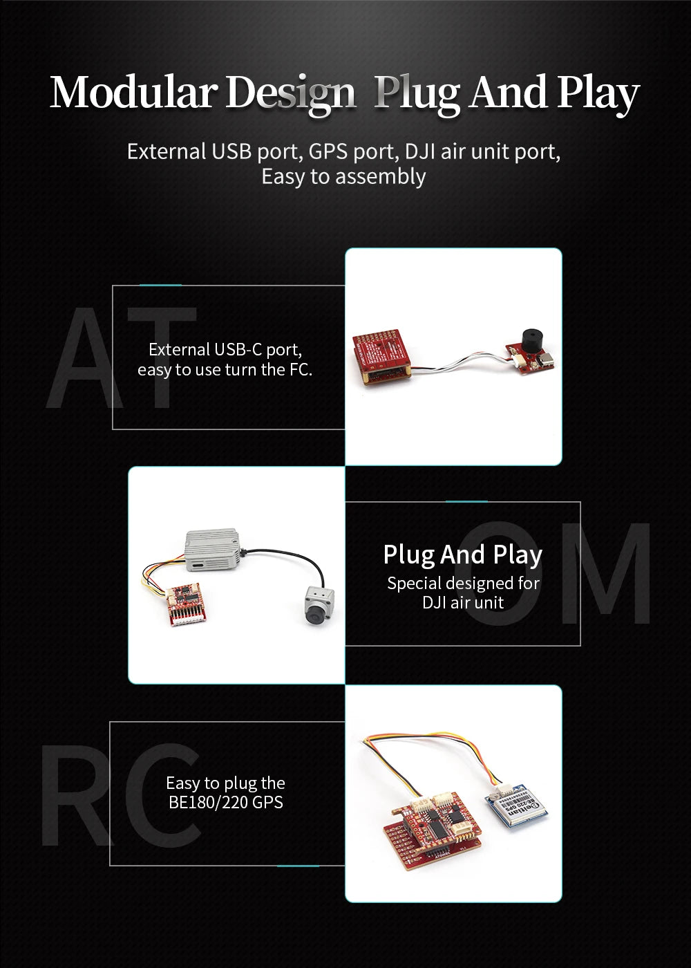 PlugAnd Special designed for DJi air unit Easy to plug the Rl BE180/220