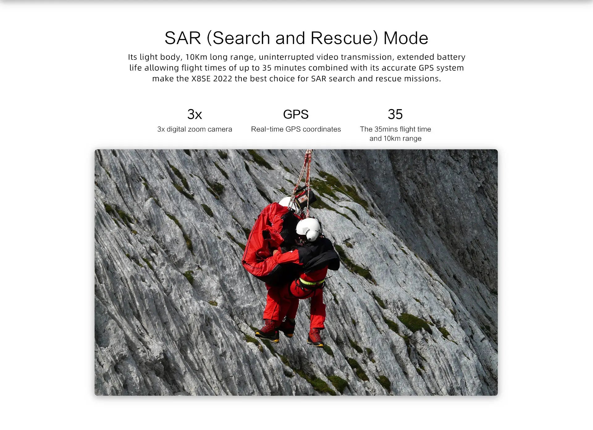 FIMI X8se 2022 V2 Drone, the X8SE 2022 is the best choice for SAR search and rescue missions