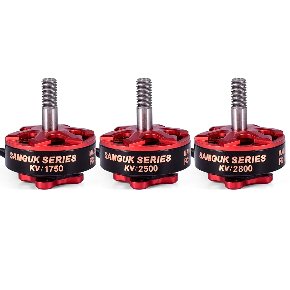 Samguk Shu 2306 Brushless Motor, Samguk Series 2306 Brushless Motors, available in 1750KV, 2500KV, and 2800KV variants, are designed for FPV racing drones.