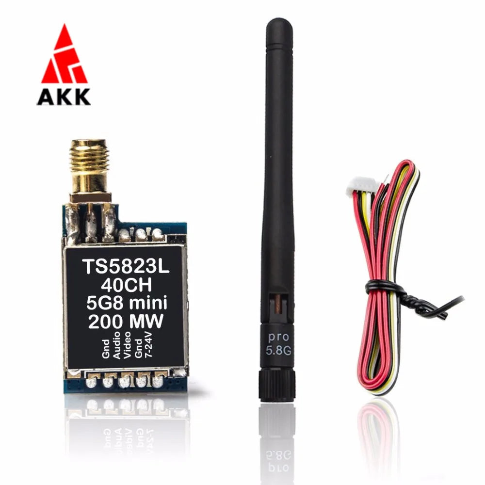 AKK TS5823L/TS5828L VTX - 5.8G FPV Audio Video Transmitter RP-SMA Female for Mini FPV Quadcopter 41 AKK TS5823L/TS5828L VTX, Specification: Output Impedance: 50 Ohm Video Format: NTSC/