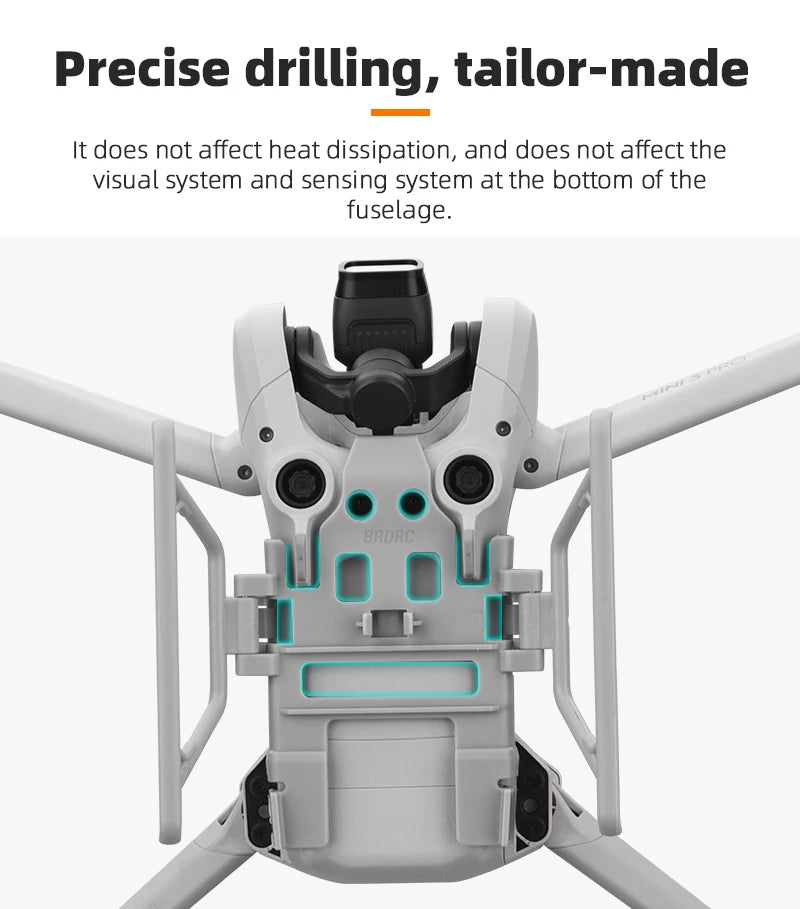 for DJI MINI 3 PRO Drone Accessories Kits Propeller Holder Lens Cap Case Propeller Guard Landing Gear 33 BRDRC does not affect heat dissipation, and does not impact the visual
