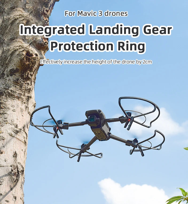 Propeller Guard Protector for DJI Mavic 3 Drone - Propeller Guard Props Wing Fan Cover Ladning Gear for Mavic 3 Drone Accessories 27 Propeller Guard Protector for DJI Mavic 3 Drone, Integrated Landing Gear Protection Ring Effectively increase the height of the drone by Zcm