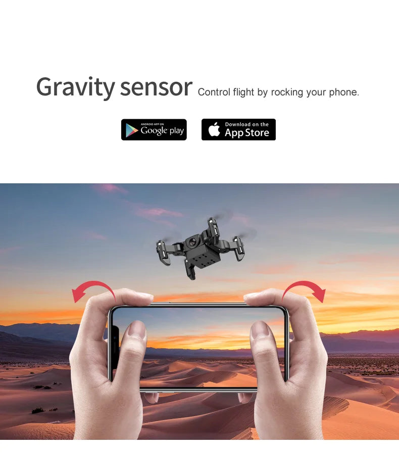 V2 Mini Drone, gravity sensor control flight by rocking your phone_ ahd