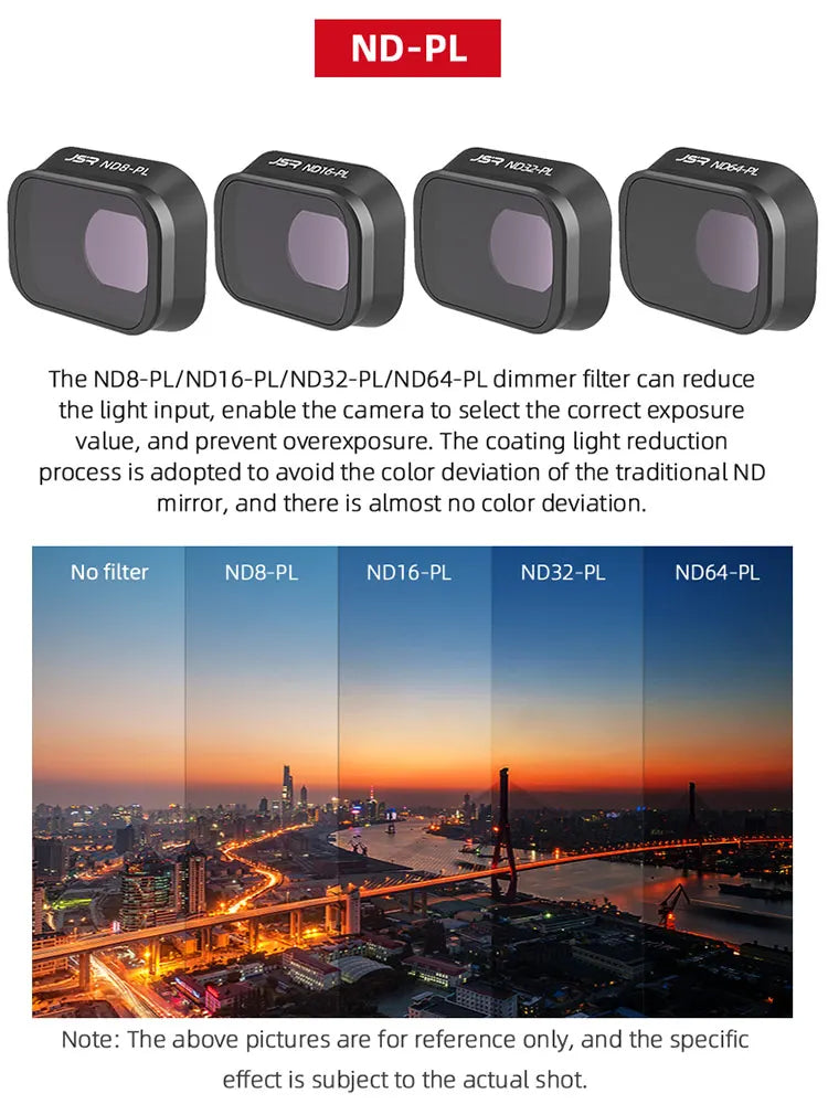 UV CPL ND8 Lens Filters For DJI MINI 3 PRO - Drone Camera Neutral Density Filter Set For DJI MINI 3 Accessories ND 8 16 32 64 19 UV CPL ND8 Lens Filters For DJI MINI 3 PRO, UV CPL ND8 Lens Filters