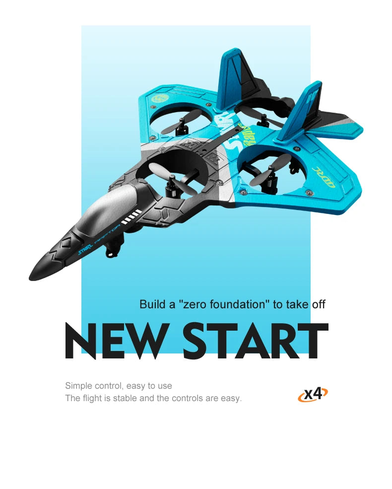 4DRC V17 RC Plane, Build a "zero foundation" to take off NEW START Simple control, easy to