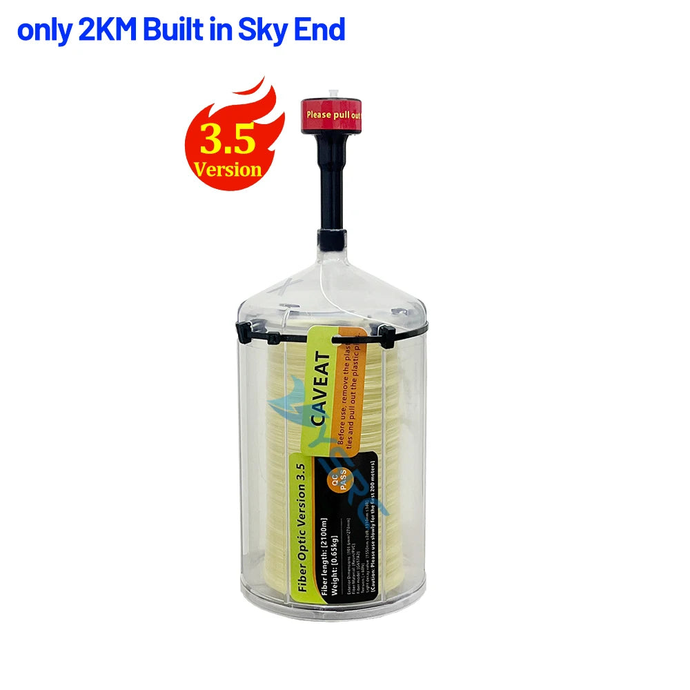 FPV Optical Fiber Image Data Module Relay Extender, Optical Link SKY, 0.44mm G657A2 spools (2–10km), 30km wired