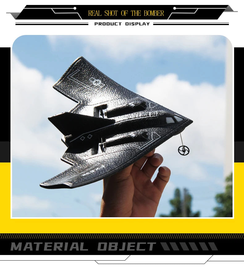 Rc Plane B2 Stealth Bomber - 2Ch 34Cm Wingspain Cessna 2.4G Remote Control Airplane Aircraft Drone Toys for Adults Children 27 Rc Plane B2 Stealth Bomber, REAL SHIOT 0 OF THE BOWER PRODUCT DISPLAY MA