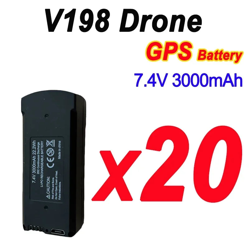 V198 Drone Battery 7.4V 3000mAh