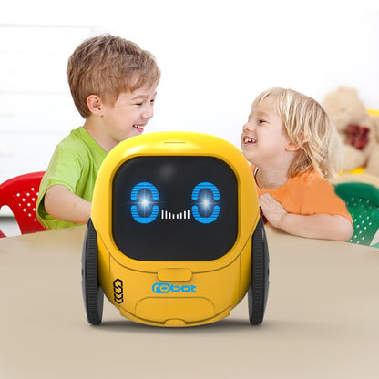 सर्कुलर चब्बी कार्टून क्यू संस्करण - बच्चों के लिए स्मार्ट रिमोट कंट्रोल रोबोट रोटेटिंग डांस इलेक्ट्रिक टॉय लाइट म्यूजिक इंटरैक्टिव खिलौने