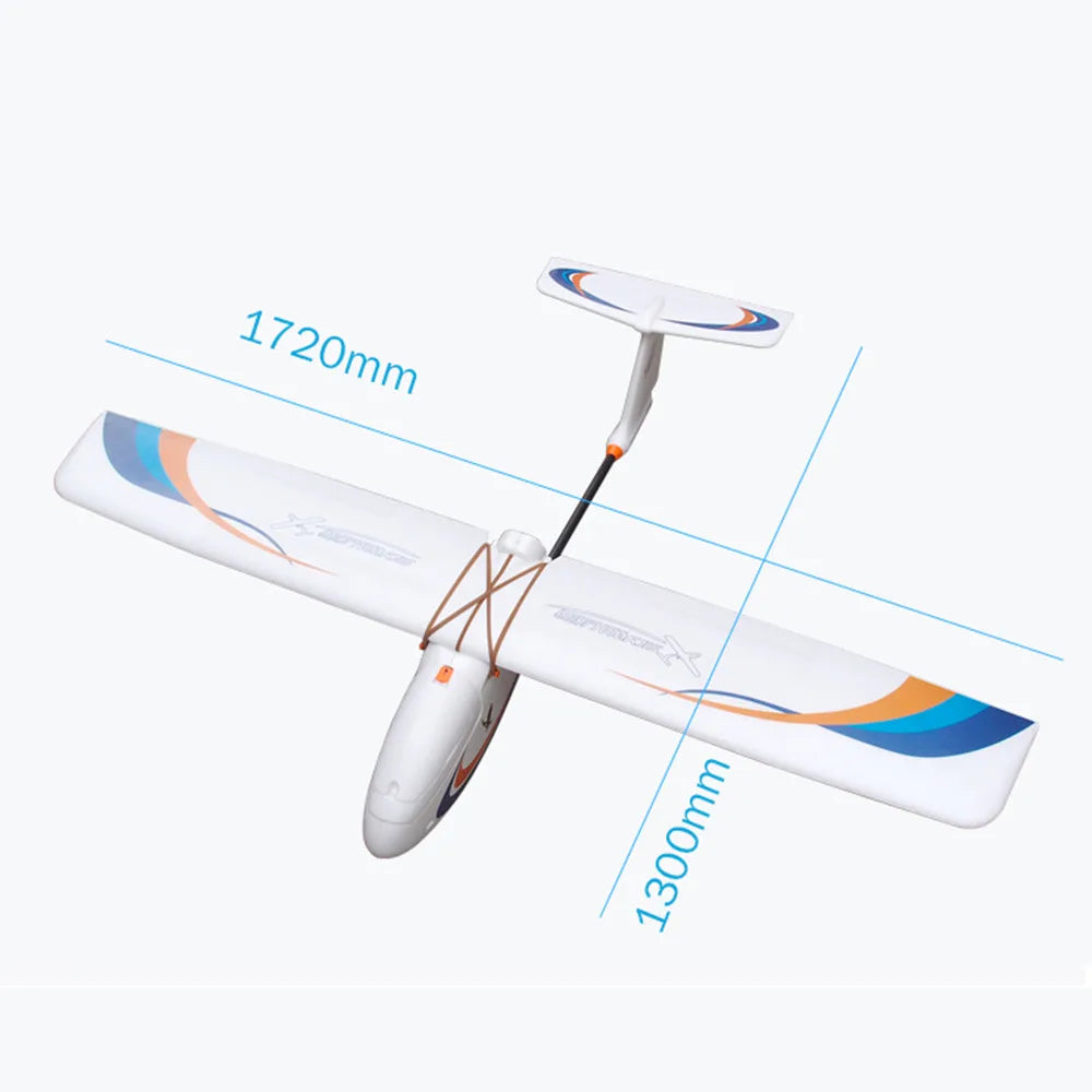 Skywalker 1720 FPV Glider - 8Channel 10KM Distance 25Min 1720mm FPV EPO Airplane RC Plane 9 Skywalker 1720 FPV Glider, high efficiency with a T-tail fin, with strong and efficient aerodynamic performance .