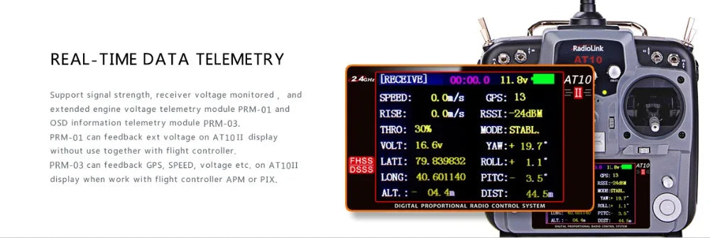 RadioLink AT10 II, RadioUnk REAL-TIME DATA TELEMETRY ATio 2 Amt