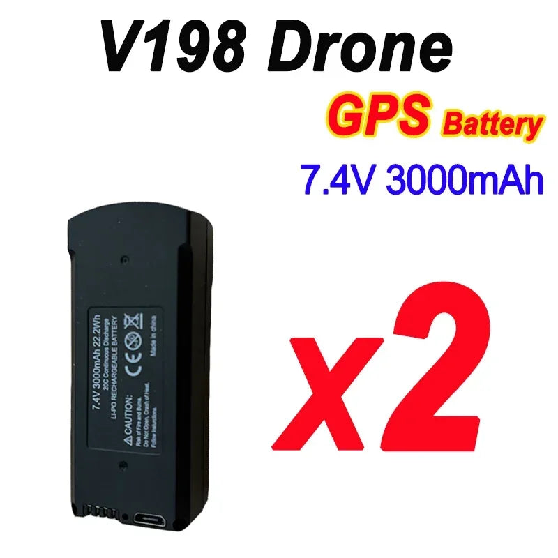 V198 Drone Battery 7.4V 3000mAh