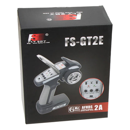 Flysky FS-GT2E AFHDS 2A 2.4g 2CH Radio System TransmitterAdjustable steering dual-rate. for RC Car Boat