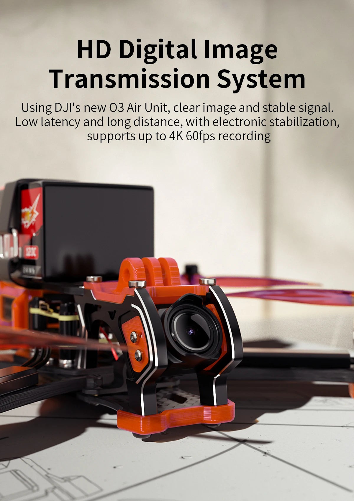 GEPRC MARK5 C HD O3 Freestyle FPV, DJI's new 03 Air Unit supports up to 4K 60fps recording