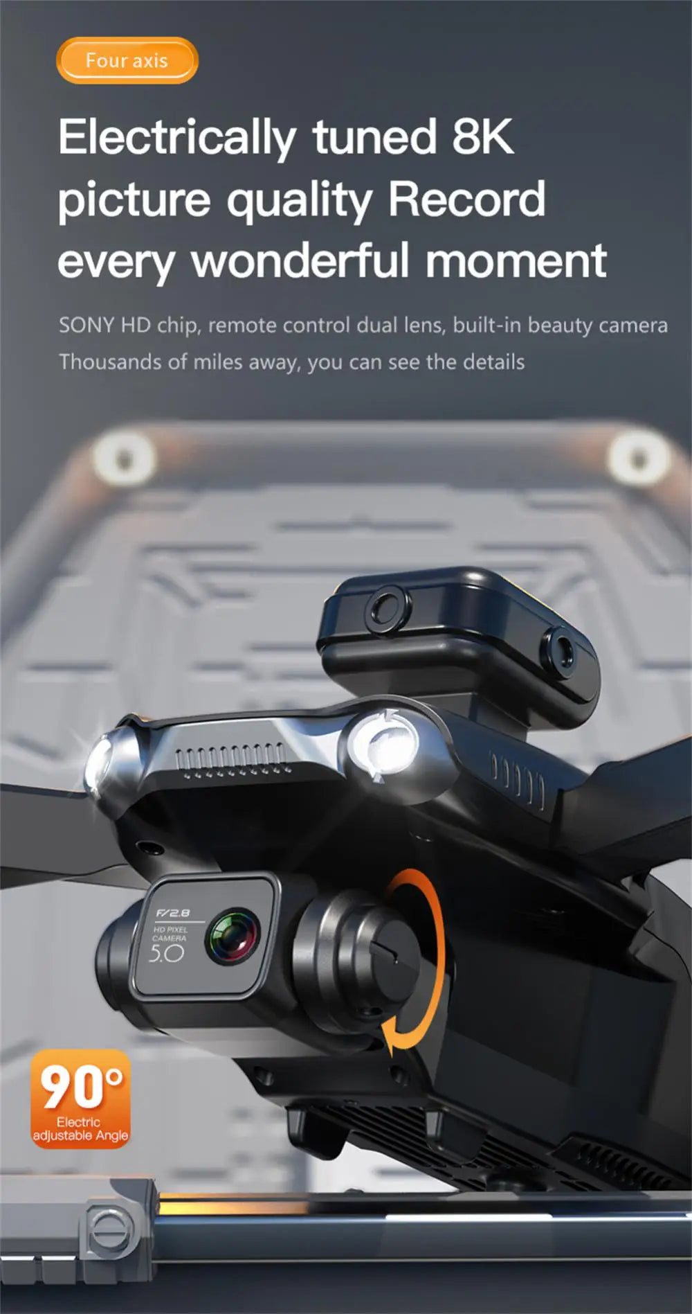 V28 Drone, axis electrically tuned 8k picture quality record every wonderful moment