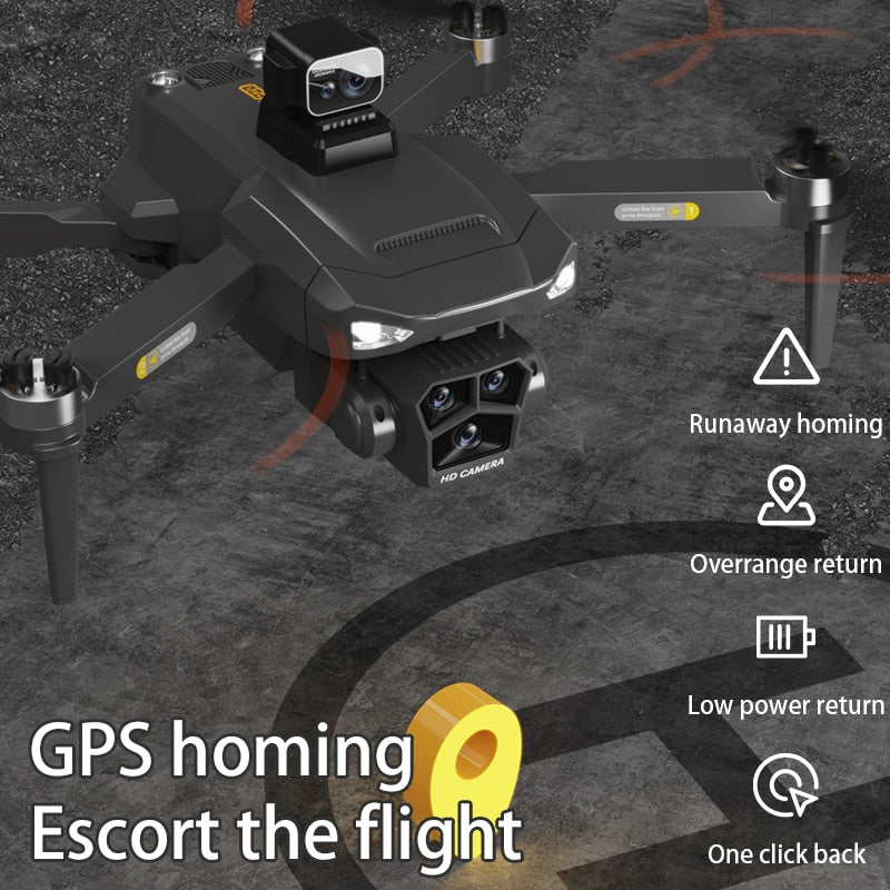 Drone GPS P20 - 4K professionnel pour éviter les obstacles, caméra DualHD 8K, moteur sans balais 5G, quadricoptère pliable, jouets cadeaux