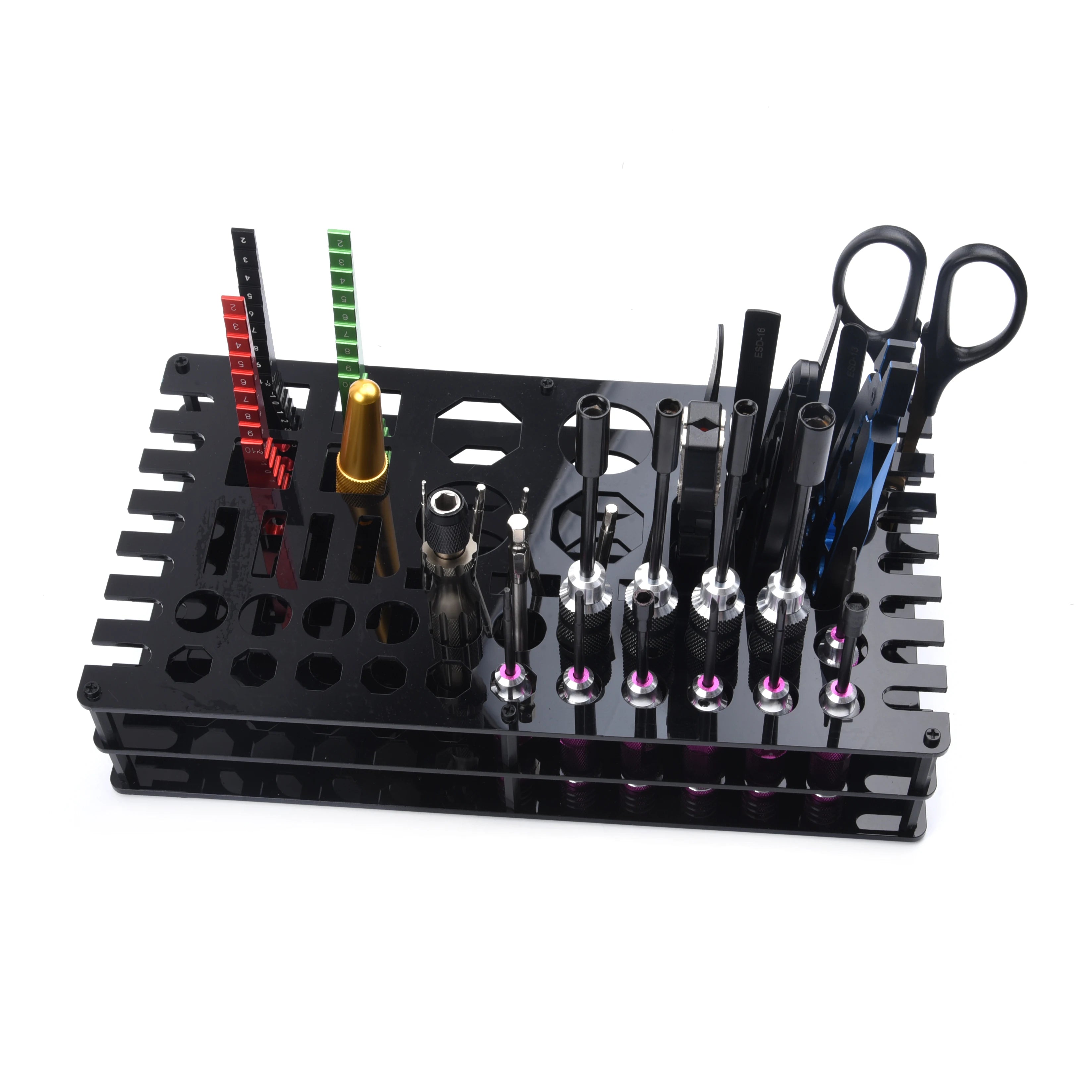 63 Hole Screwdriver Storage Rack Holder, the tool storage rack helps keep your screwdrivers, Wire Cutter, Pliers