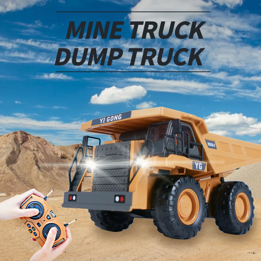 RC Excavator Dumper RC Car Toy, Kmoist is a cool RC engineering car, fun for kids and adults 